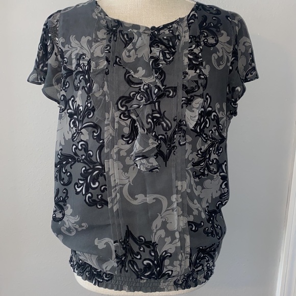 Apt. 9 Flutter Sleeve Blouson Blouse - Picture 2 of 10